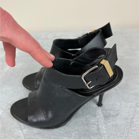 Balenciaga Shoes - Balenciaga Black Leather Heels Women’s Size 38.5 EU